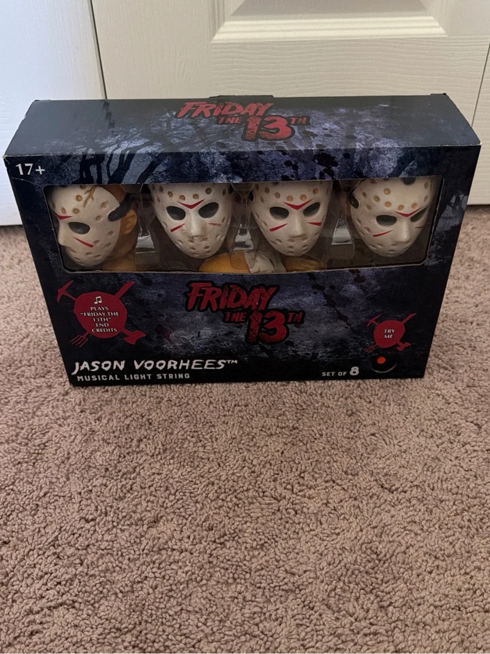 Friday the 13th Jason Voorhees Musical Mask Light String - White